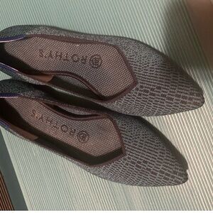 Rothy's Women's Black and Gray Patterned Flats